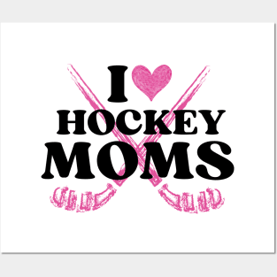 I Heart Hockey Moms White Posters and Art